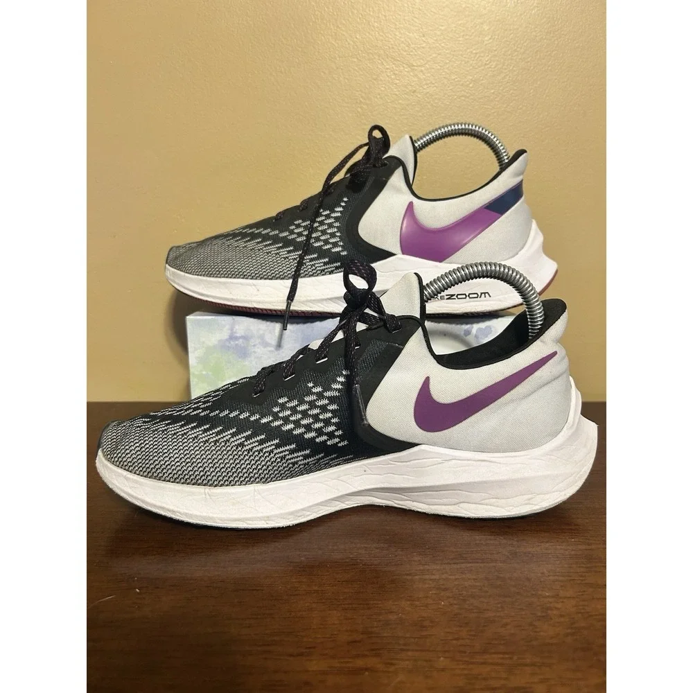 Size 8.5 Nike Air Zoom Winflo 6 Women's Sneakers Black Purple Shoes AQ8228 006